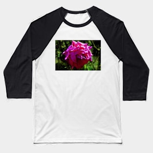 Shiny Pink Rose Baseball T-Shirt